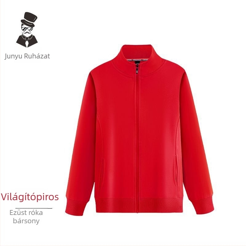 Férfi kapucnis kardigán-jacke Silver Fox Velvet anyagból, 98% pamut, Plus Velvet vastagság, zipzár, hosszú ujjú