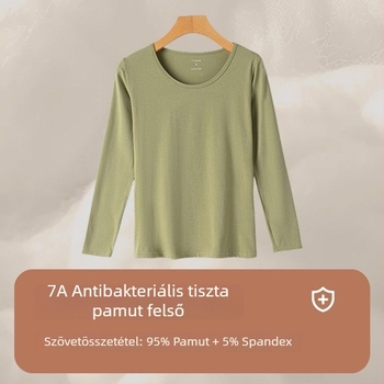 Háromrészes viszkóz alapanyagú sima anyagú termikus alsónemű készlet hímzéssel, hosszú ujjú, kerek nyakú (Tavasz 2025)