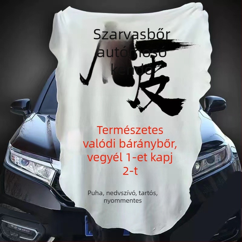 Nagy, vastag velúr autóápoló kendő, természetes formájú, nem karcol és nem hagy nyomot