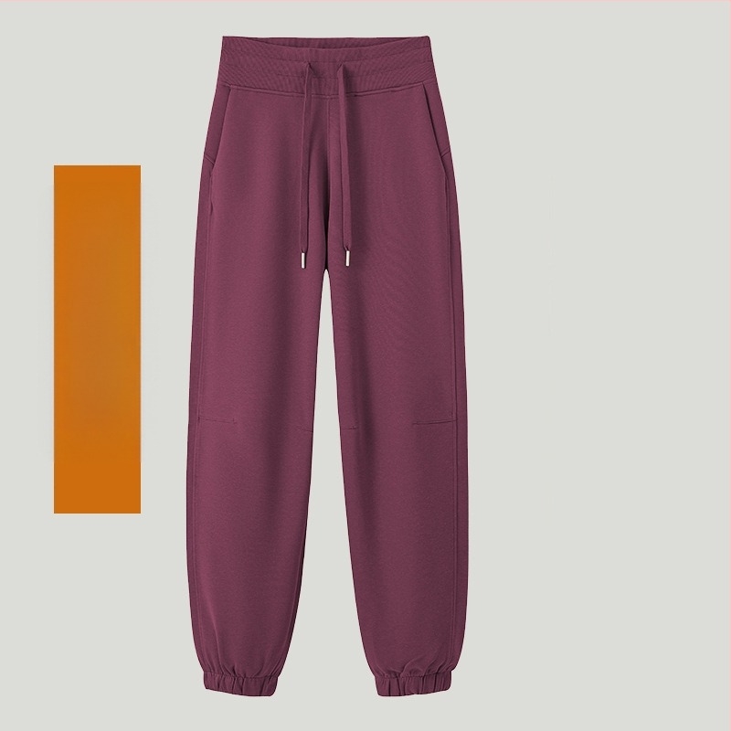 2025 őszi–téli fleeces bélelt női jogger nadrág, magas derék, laza egyenes szárú, sokoldalú hétköznapi sportnadrág