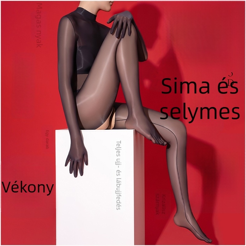 Ahuans Silk Ji 5D Twenty-Finger Silky Gloss Bodystocking — Szexi, teljes körű fedés