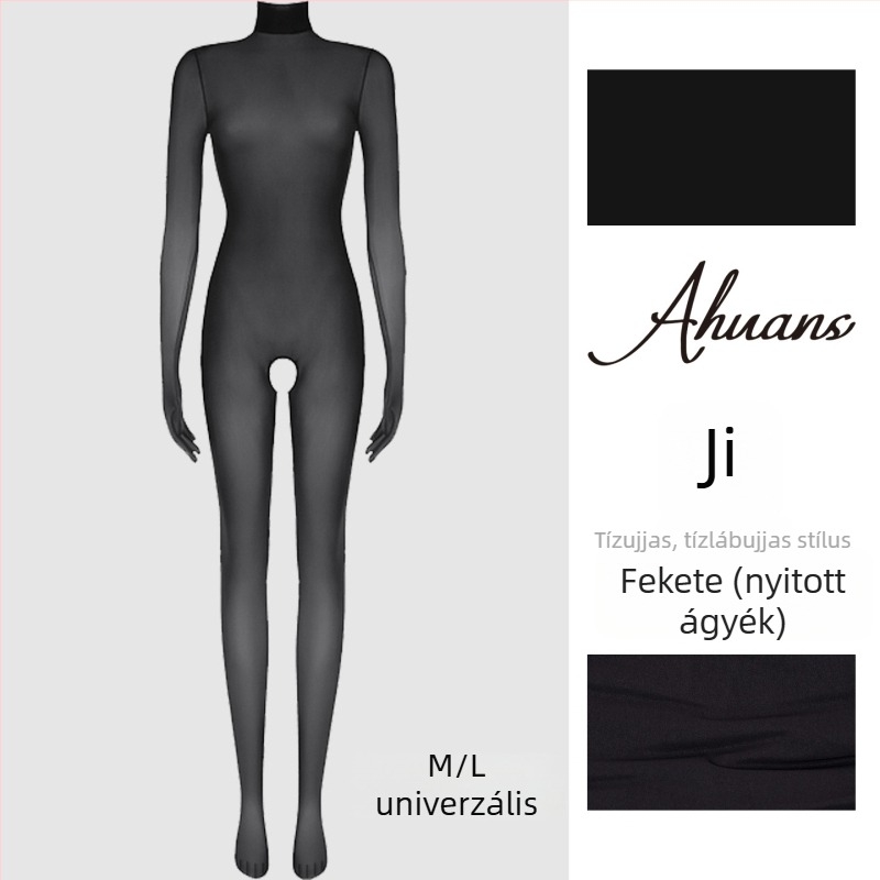 Ahuans Silk Ji 5D Twenty-Finger Silky Gloss Bodystocking — Szexi, teljes körű fedés