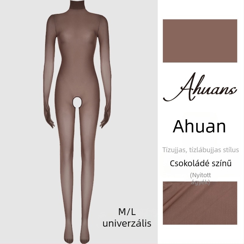 Ahuans Silk Ji 5D Twenty-Finger Silky Gloss Bodystocking — Szexi, teljes körű fedés