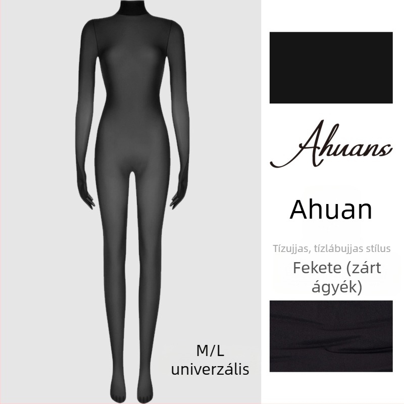 Ahuans Silk Ji 5D Twenty-Finger Silky Gloss Bodystocking — Szexi, teljes körű fedés