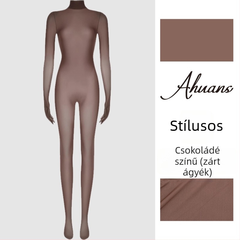 Ahuans Silk Ji 5D Twenty-Finger Silky Gloss Bodystocking — Szexi, teljes körű fedés