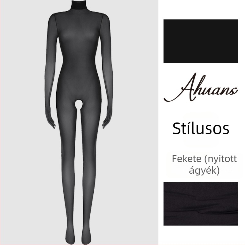 Ahuans Silk Ji 5D Twenty-Finger Silky Gloss Bodystocking — Szexi, teljes körű fedés