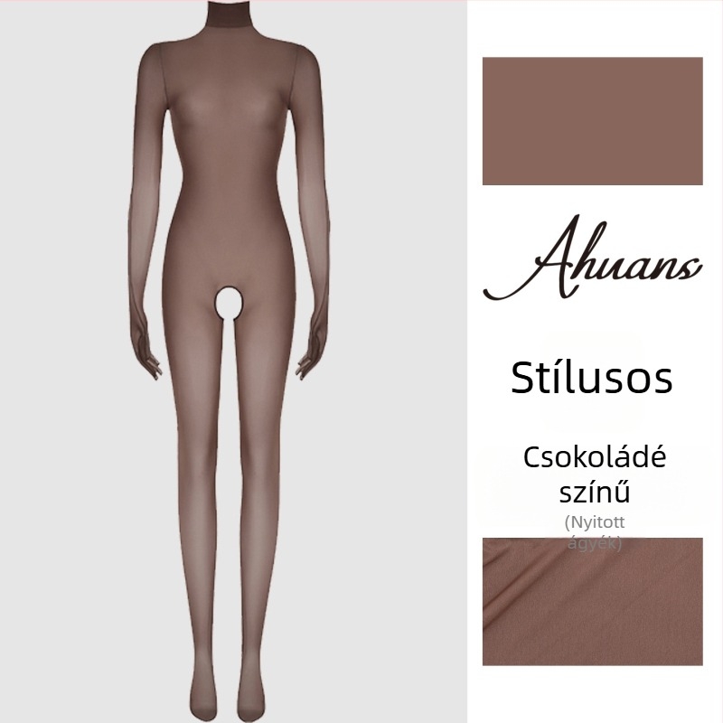 Ahuans Silk Ji 5D Twenty-Finger Silky Gloss Bodystocking — Szexi, teljes körű fedés