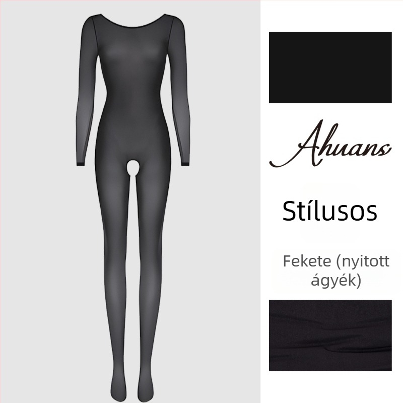 Ahuans Silk Ji 5D Twenty-Finger Silky Gloss Bodystocking — Szexi, teljes körű fedés