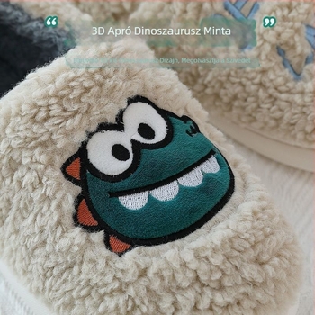 Női pamut papucs otthonra, fleece bélés, csúszásmentes PVC talp, 3-5 cm talpvastagság, injekciós öntésű talp