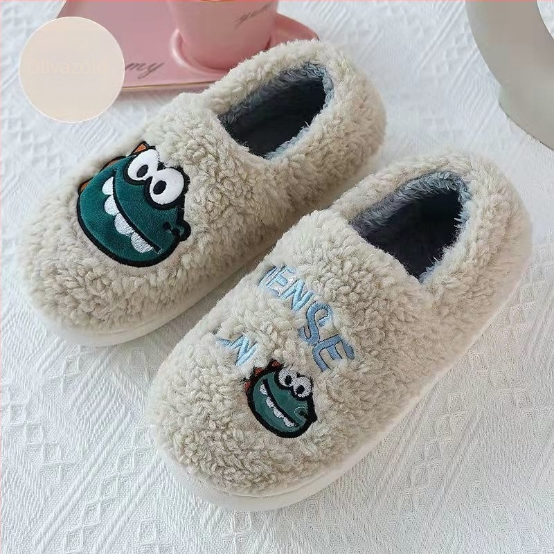 Női pamut papucs otthonra, fleece bélés, csúszásmentes PVC talp, 3-5 cm talpvastagság, injekciós öntésű talp