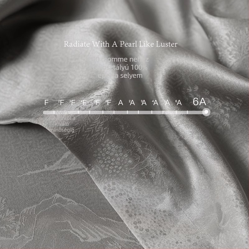 Jacquard selyem párnahuzat, 40 Momme, 100% Mulberry-selyem, 6A, bőrtápláló, pár
