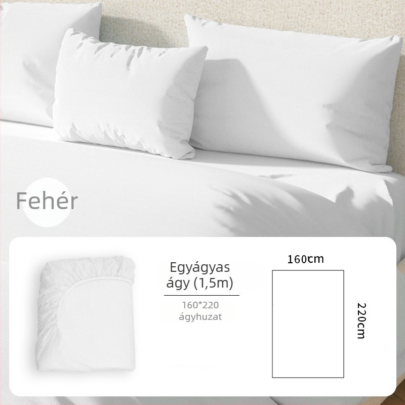 Utazási egyszer használatos ágyneműkészlet: lepedő és párnahuzat, nemszövött anyag, porvédett, szállások számára