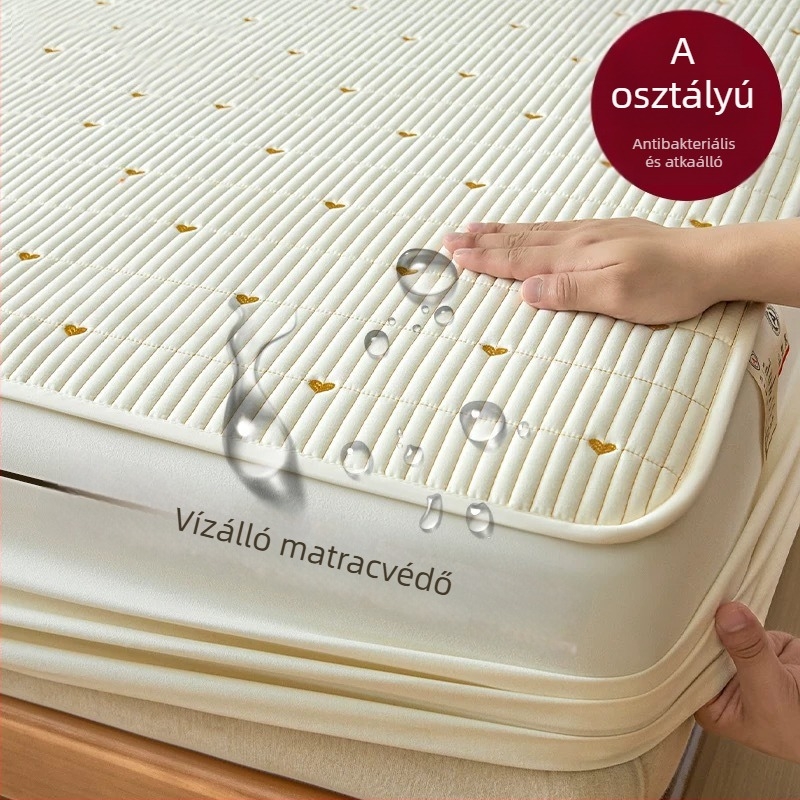 A osztályú szójafehérje rostból készült vízálló gumis lepedő; anyatejes és csecsemőkre alkalmas mosott pamut quiltelt ágyneműfedő; matracvédő; 100% pamut