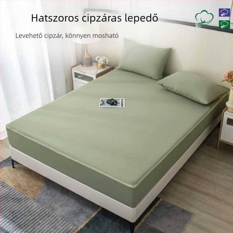 Új egyszínű hatszögletű, teljesen körülölelő lepedő, puha tapintású, csúszásmentes, Simmons matracvédő