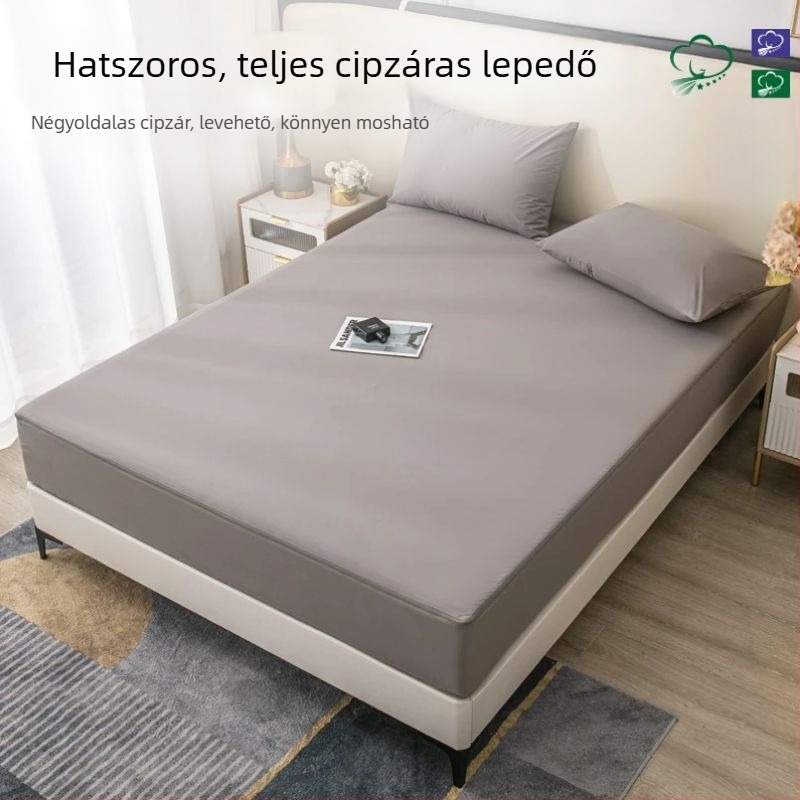 Új egyszínű hatszögletű, teljesen körülölelő lepedő, puha tapintású, csúszásmentes, Simmons matracvédő