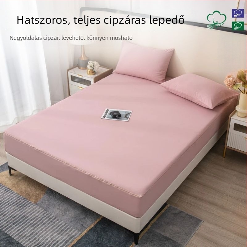 Új egyszínű hatszögletű, teljesen körülölelő lepedő, puha tapintású, csúszásmentes, Simmons matracvédő