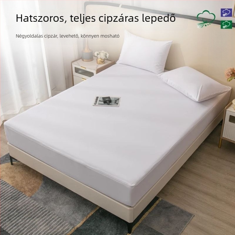 Új egyszínű hatszögletű, teljesen körülölelő lepedő, puha tapintású, csúszásmentes, Simmons matracvédő