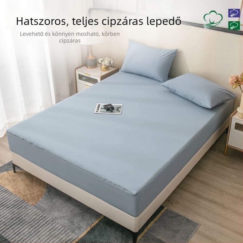 Új egyszínű hatszögletű, teljesen körülölelő lepedő, puha tapintású, csúszásmentes, Simmons matracvédő