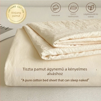 Ins-stílusú minimalist pamut ágyneműkészlet, 3 részes, Twill, bolyhosított felület, reaktív nyomtatás és festés