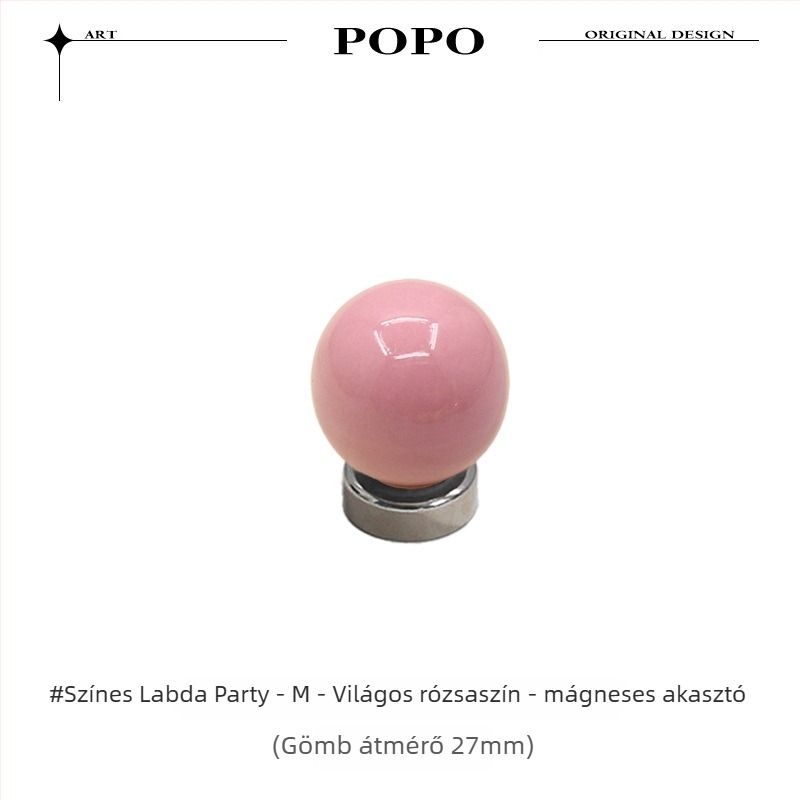 Kerámiagömbös mágneses akasztó – egyetlen kampó, modern minimalista stílus, teherbírás 3–5 kg, modell JY318