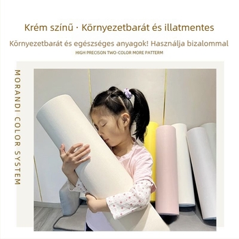 Öntapadós nem szövött faliszövet, nedvességálló dekoratív falpanel a nappaliba és a hálószobába, egyszínű, 1 darab.