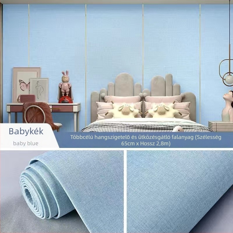 Öntapadós nem szövött faliszövet, nedvességálló dekoratív falpanel a nappaliba és a hálószobába, egyszínű, 1 darab.