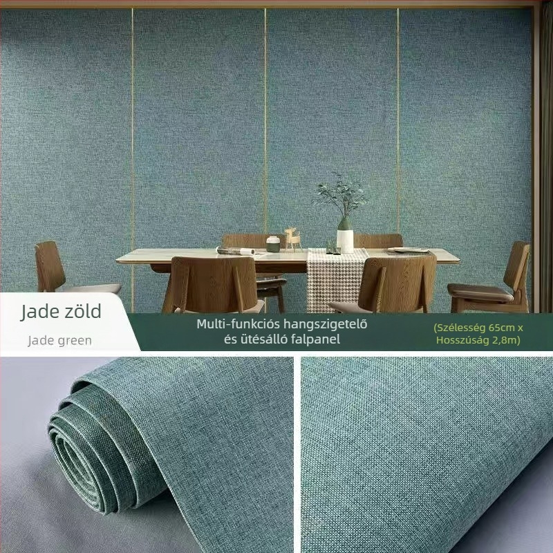 Öntapadós nem szövött faliszövet, nedvességálló dekoratív falpanel a nappaliba és a hálószobába, egyszínű, 1 darab.