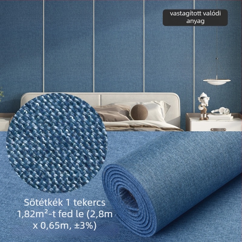 Öntapadós nem szövött faliszövet, nedvességálló dekoratív falpanel a nappaliba és a hálószobába, egyszínű, 1 darab.