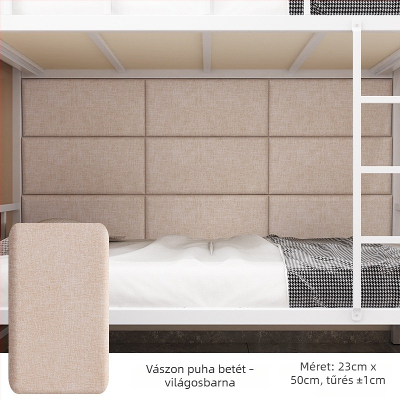 Öntapadó lenvászon fejtámla falikép, tatami körüli falvédő rész, ágy melletti védőelem, dekoratív falikép