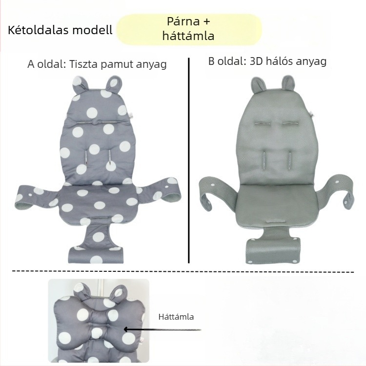 X1 babakocsi üléspárna, teljes körű pamut párnával, minden évszakra