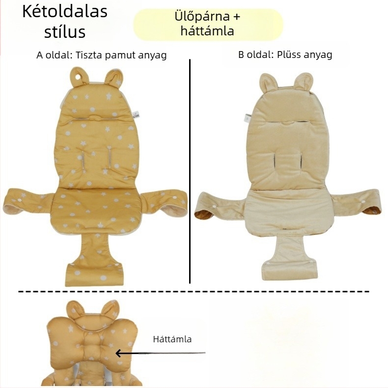 X1 babakocsi üléspárna, teljes körű pamut párnával, minden évszakra