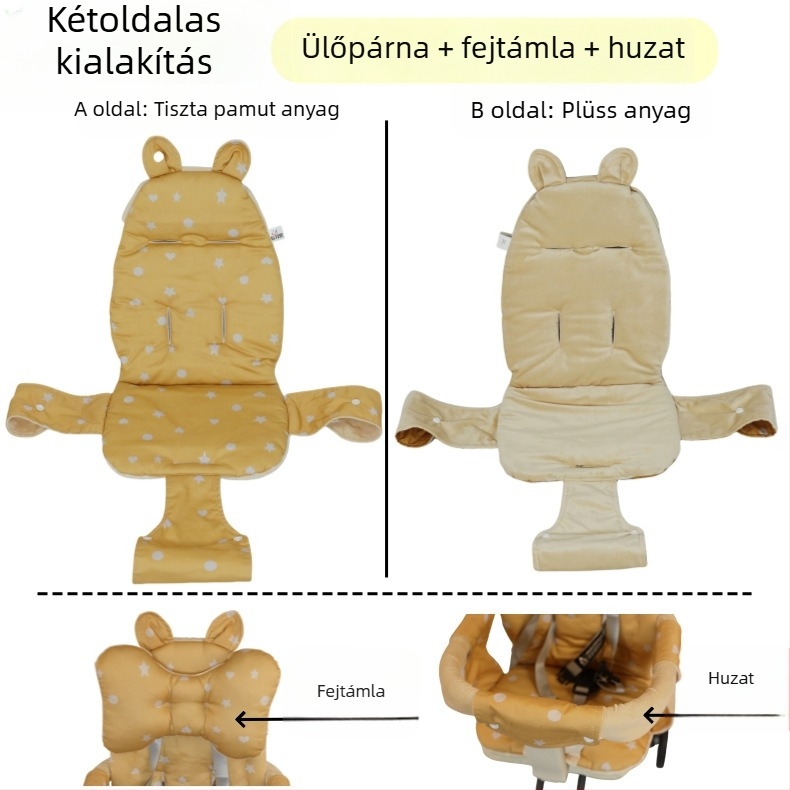 X1 babakocsi üléspárna, teljes körű pamut párnával, minden évszakra