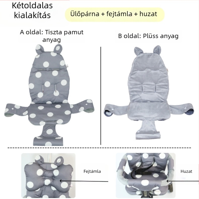 X1 babakocsi üléspárna, teljes körű pamut párnával, minden évszakra