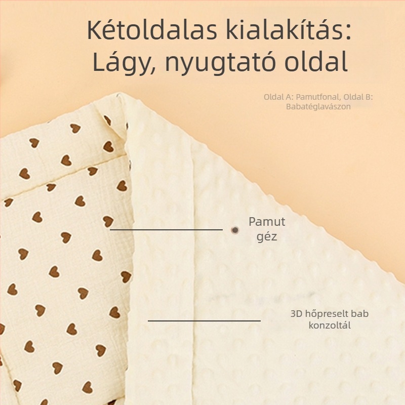 Csecsemő babakocsi párna, rajzfilm mintás, pamut, légáteresztő, egész évben használható, 0–1 év