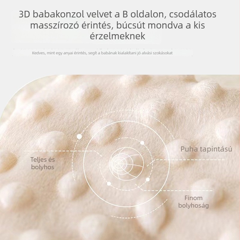 Csecsemő babakocsi párna, rajzfilm mintás, pamut, légáteresztő, egész évben használható, 0–1 év
