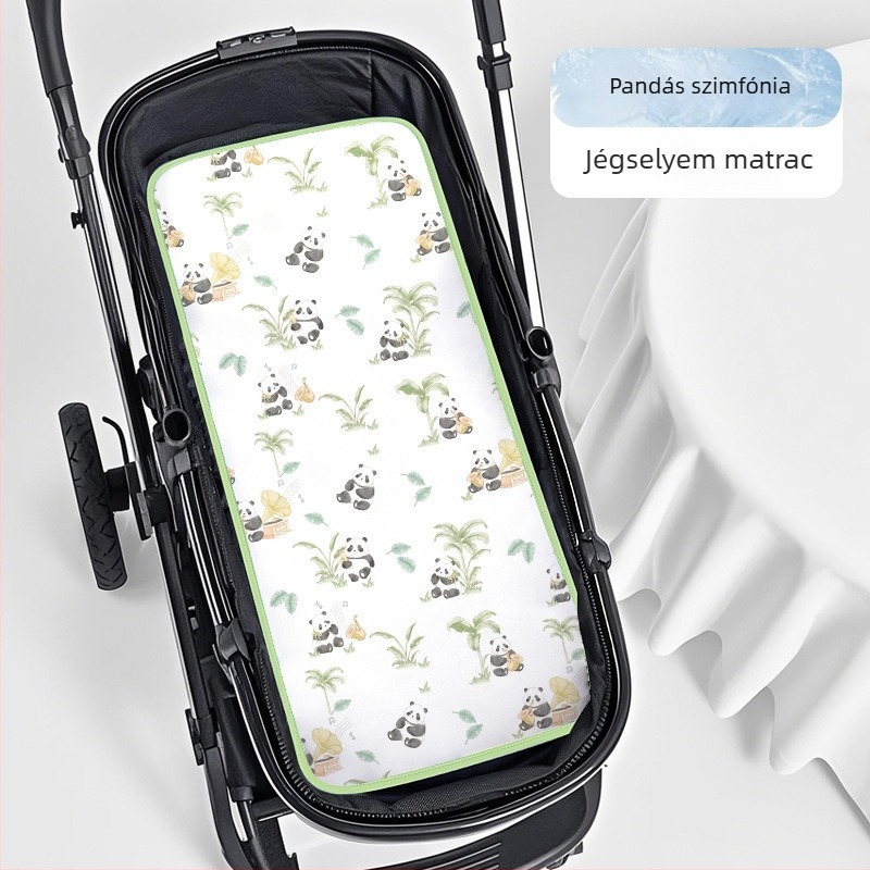 Baba babakocsi matrac, ice silk, lélegző, mosható, 0–2 éves korig
