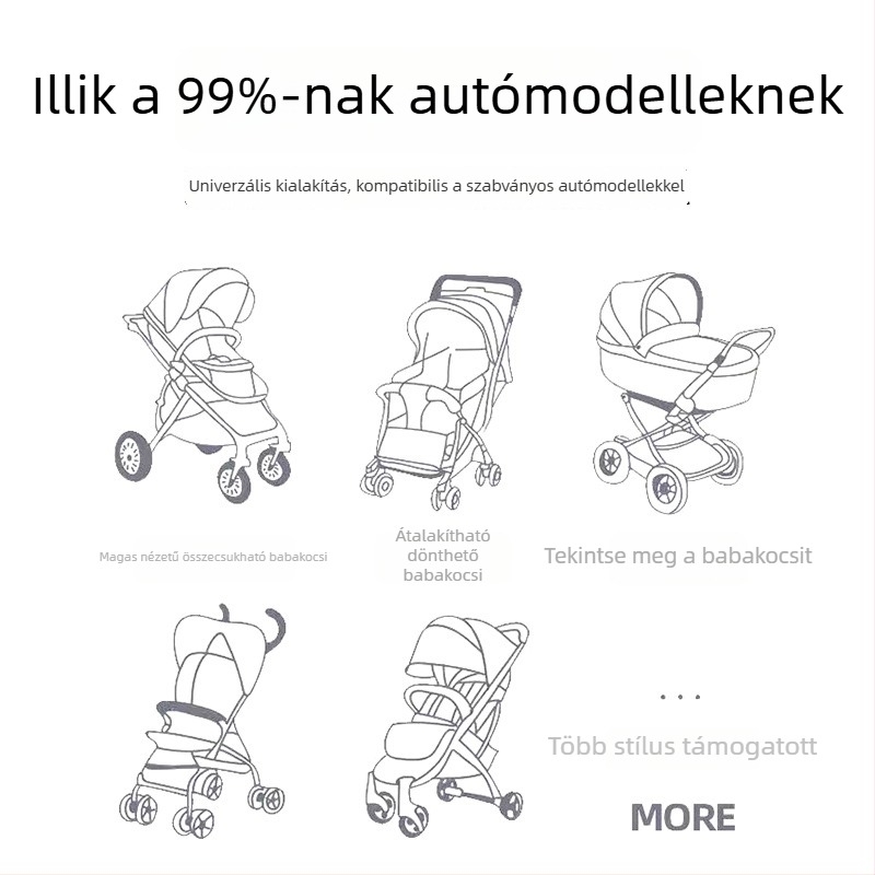 Blue Cloud párnázott babapárna babakocsira – párna az etetőszékhez, 0–5 éveseknek