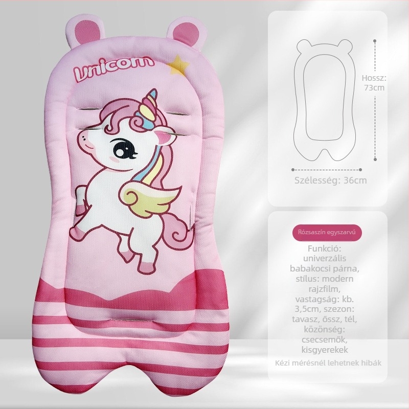 Blue Cloud párnázott babapárna babakocsira – párna az etetőszékhez, 0–5 éveseknek