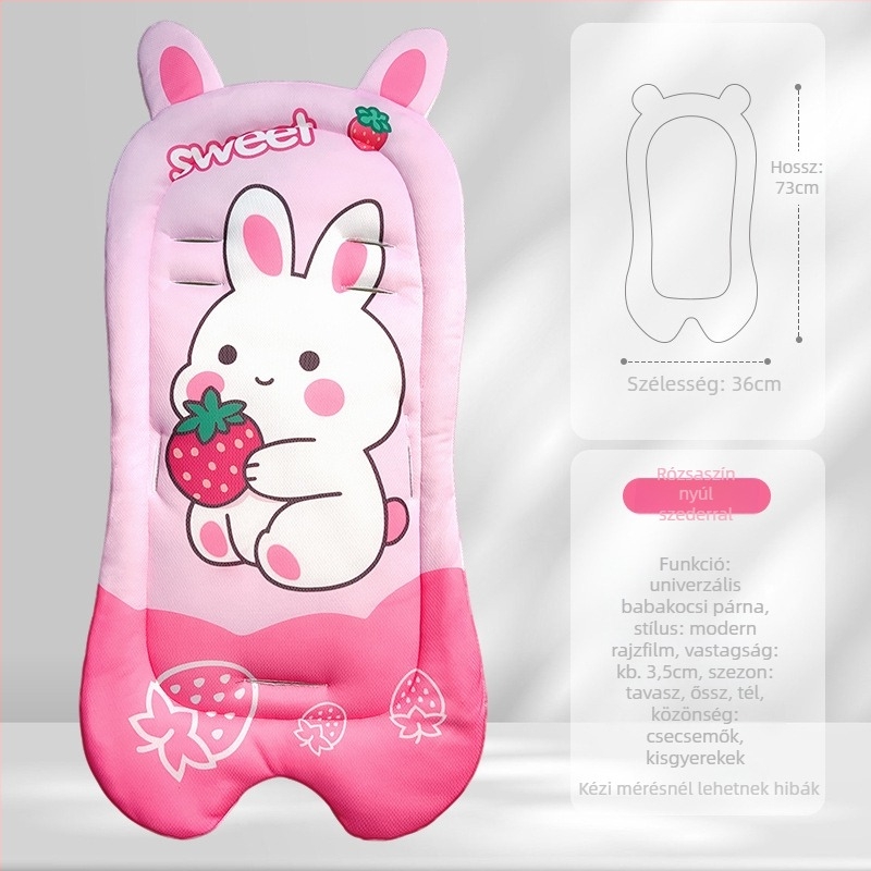 Blue Cloud párnázott babapárna babakocsira – párna az etetőszékhez, 0–5 éveseknek