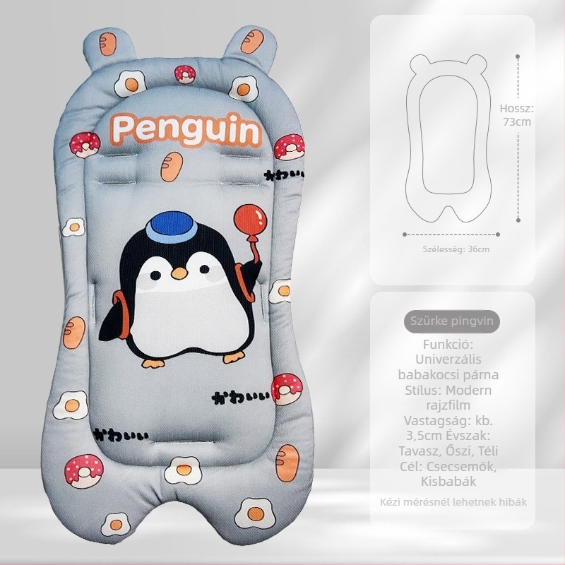 Blue Cloud párnázott babapárna babakocsira – párna az etetőszékhez, 0–5 éveseknek