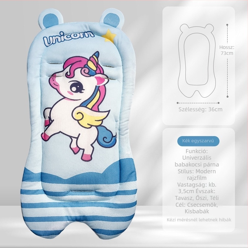 Blue Cloud párnázott babapárna babakocsira – párna az etetőszékhez, 0–5 éveseknek