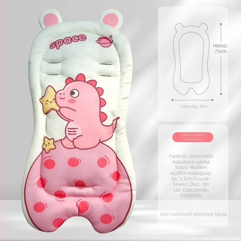 Blue Cloud párnázott babapárna babakocsira – párna az etetőszékhez, 0–5 éveseknek