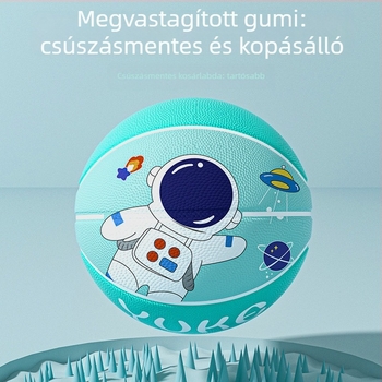 Gyerekeknek való kosárlabda, méret 5, edzőlabda iskolába és óvodába, kék gumi labda