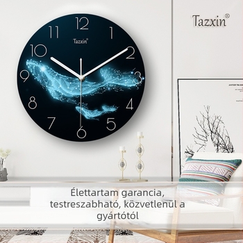 Fali óra, kör alakú, MDF számlap, műanyag ház, kvarc mechanizmus Celestial Pole Star 8858, analóg kijelző számokkal, modern minimalist stílus