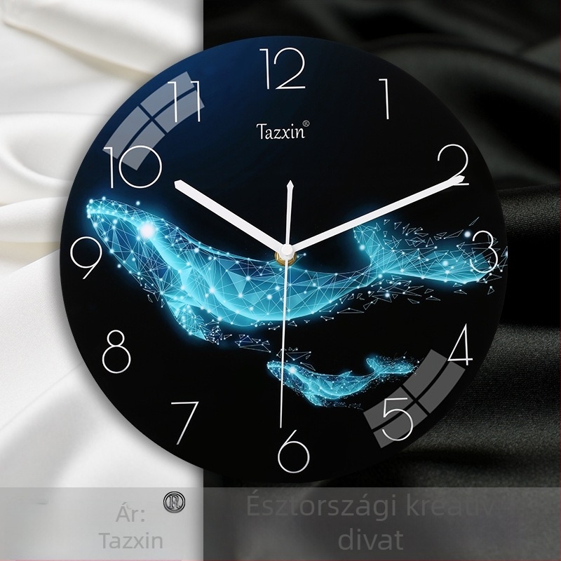 Fali óra, kör alakú, MDF számlap, műanyag ház, kvarc mechanizmus Celestial Pole Star 8858, analóg kijelző számokkal, modern minimalist stílus