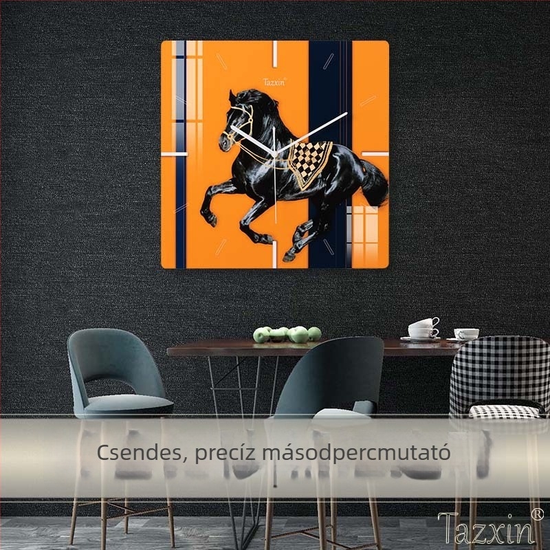 Fali óra, kör alakú, MDF számlap, műanyag ház, kvarc mechanizmus Celestial Pole Star 8858, analóg kijelző számokkal, modern minimalist stílus