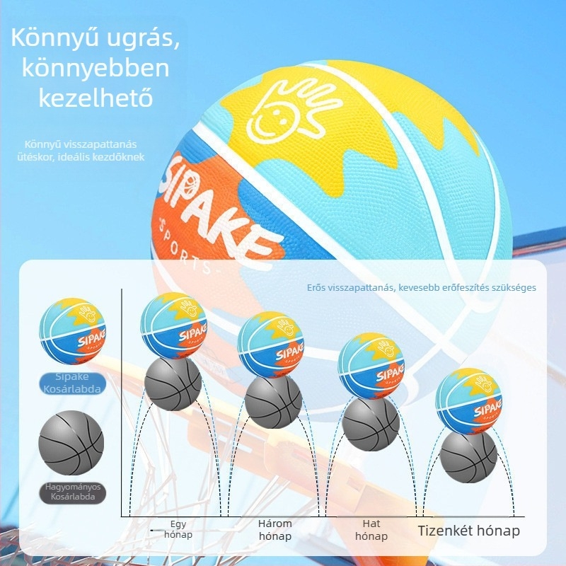 SDXM Gyerekeknek szánt kosárlabda 4-5-ös méret, kiváló gumi, kopásálló óvodai és iskolai edzésekhez