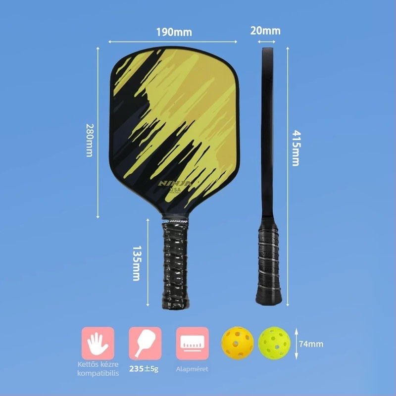Gyerekeknek szóló pickleball ütő készlet — üvegszálas konstrukció, Admiration márka, 0,5 kg