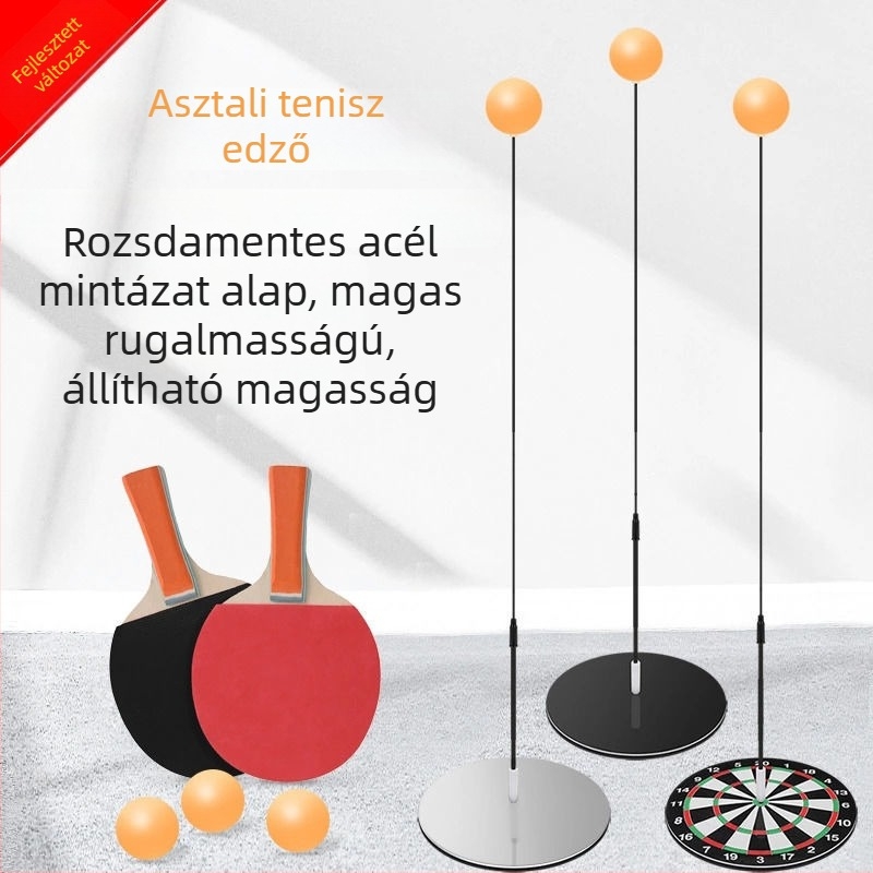 JIANQING asztalitenisz edző rugalmas tengellyel, beltéri egyéni edzéskészlet, PP anyag