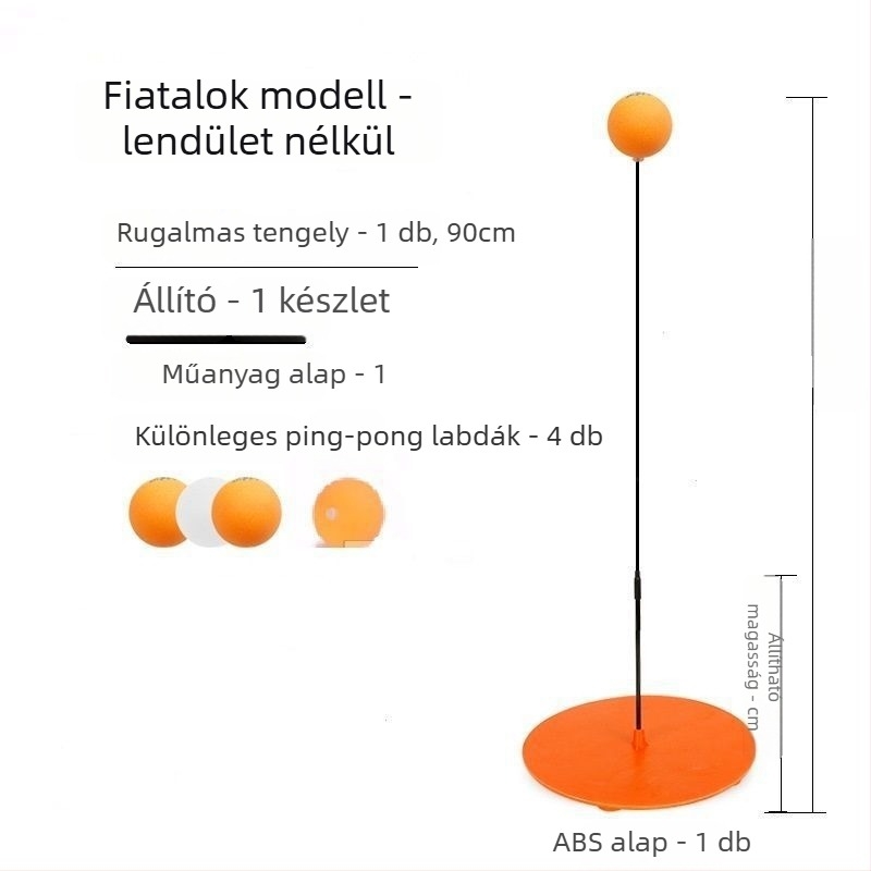 JIANQING asztalitenisz edző rugalmas tengellyel, beltéri egyéni edzéskészlet, PP anyag